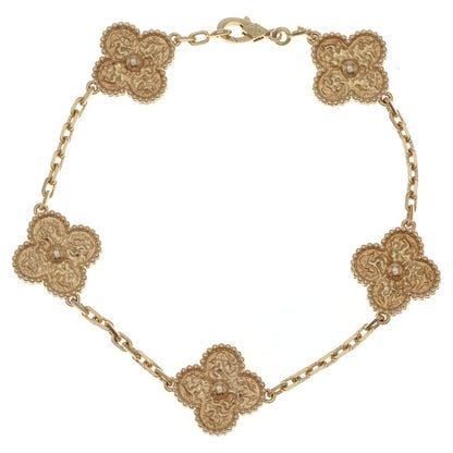 Van Cleef & Arpels Vintage Alhambra Bracelet Motif Pink Gold