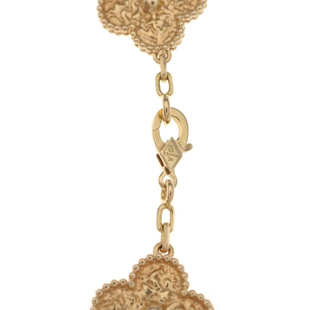 Van Cleef & Arpels Vintage Alhambra Bracelet Motif Pink Gold — view 5