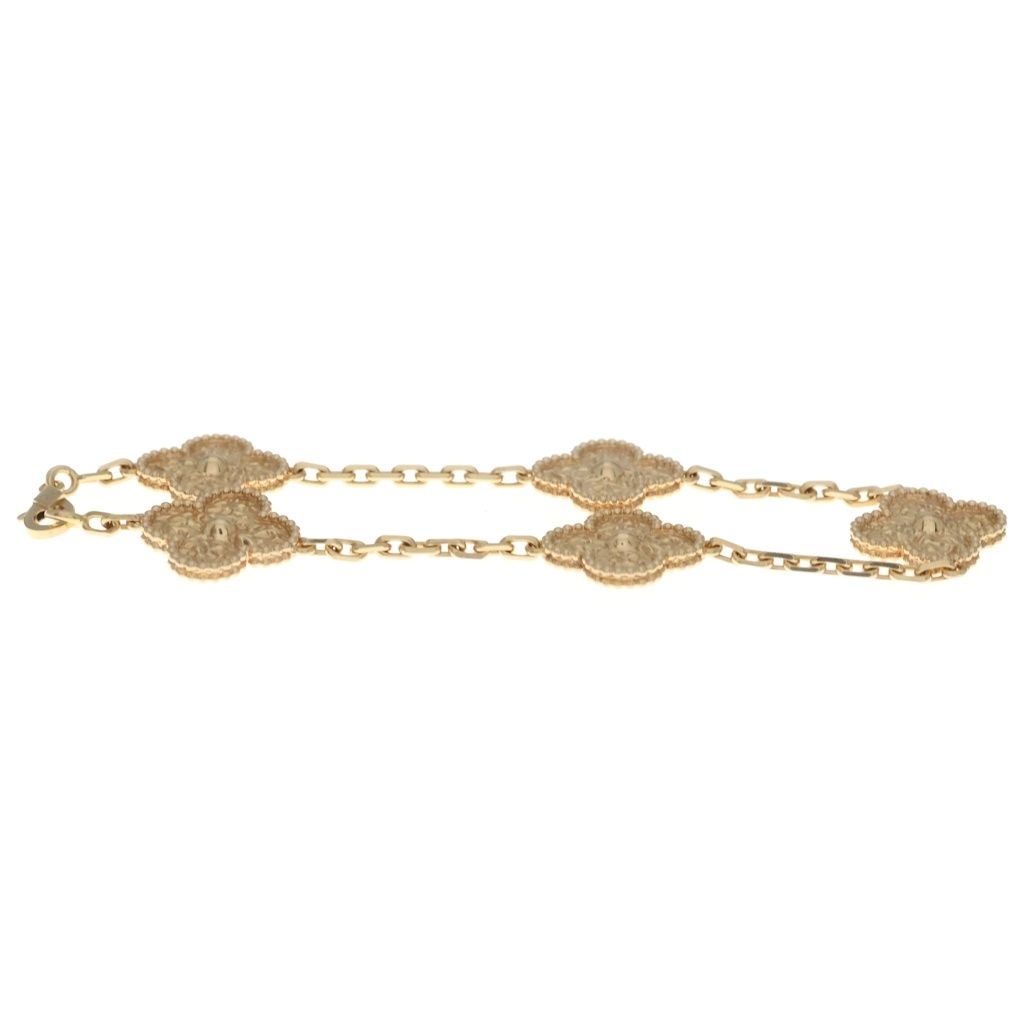 Van Cleef & Arpels Vintage Alhambra Bracelet Motif Pink Gold — view 3