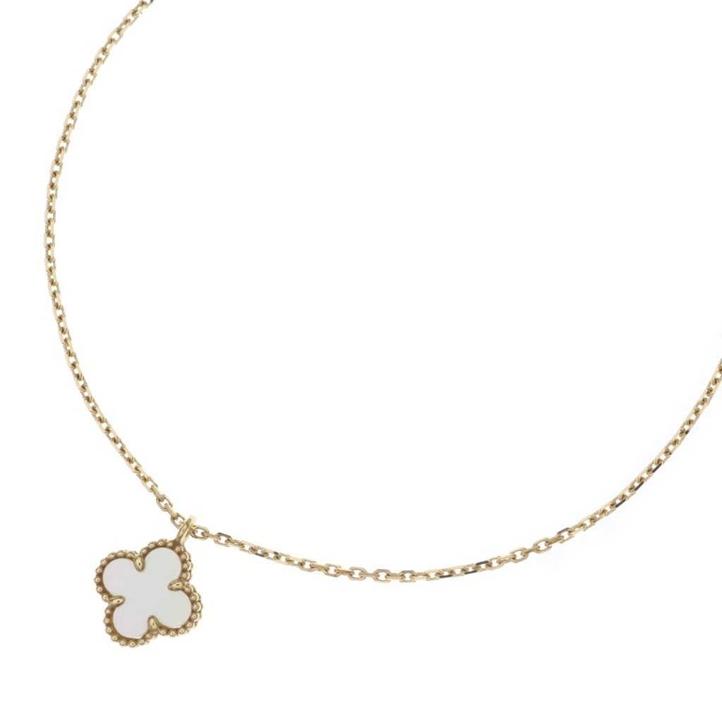 Van Cleef & Arpels Sweet Alhambra Mother of Pearl 18k Yellow Gold Necklace