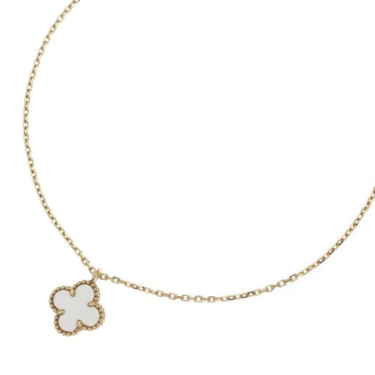 Van Cleef & Arpels Sweet Alhambra Mother of Pearl 18k Yellow Gold Necklace