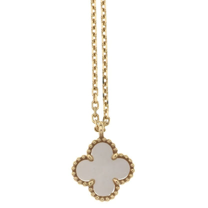 Van Cleef & Arpels Sweet Alhambra Mother of Pearl 18k Yellow Gold Necklace — view 3