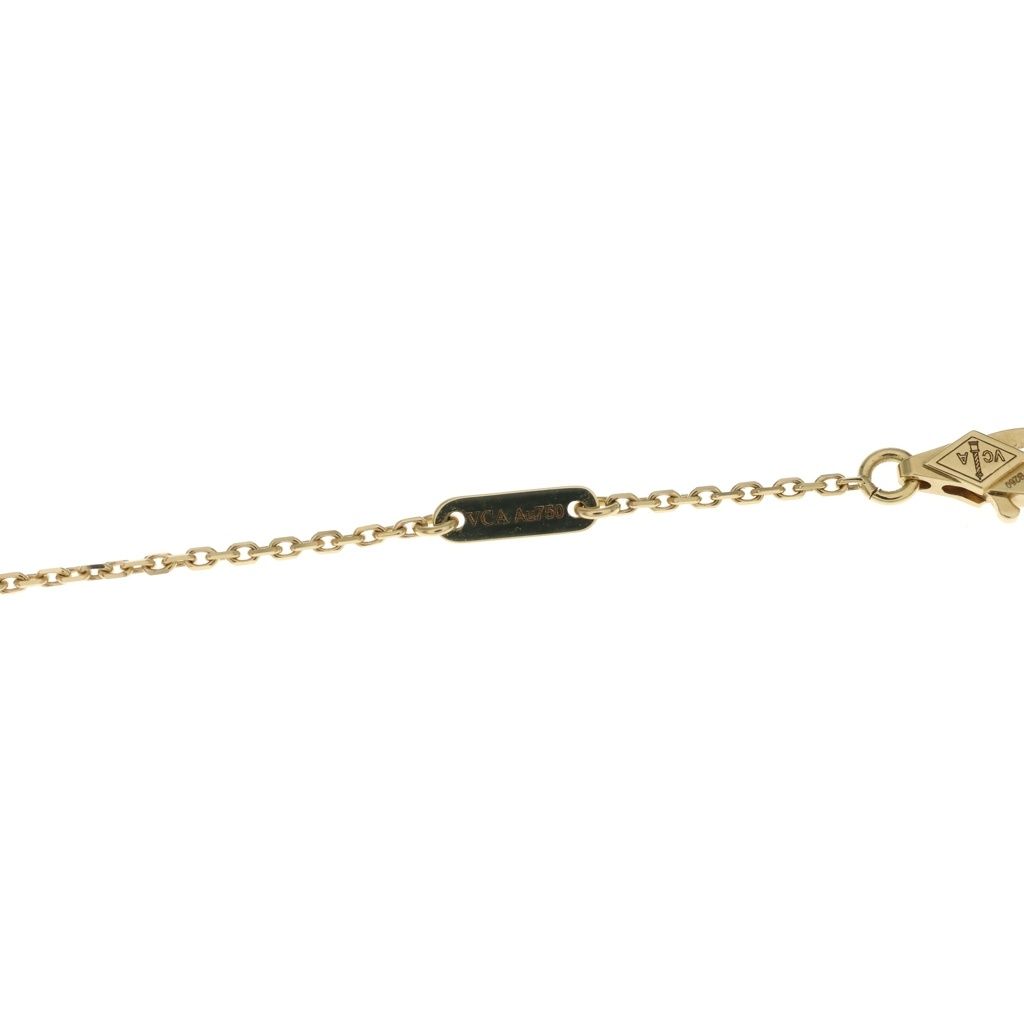 Van Cleef & Arpels Sweet Alhambra Mother of Pearl 18k Yellow Gold Necklace — view 5