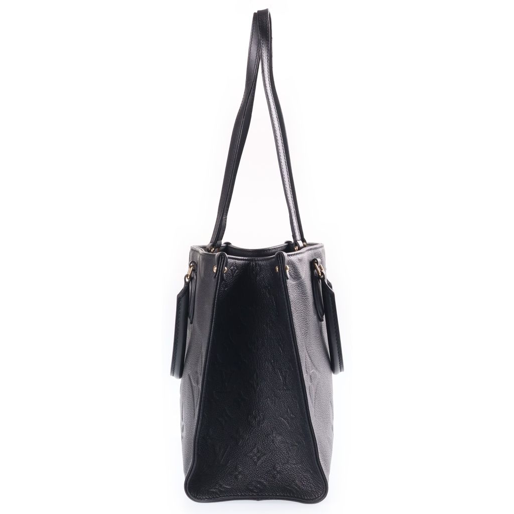 Louis Vuitton on the Go MM Handbag 2-Way Tote Monogram Empreinte Leather Black — view 3