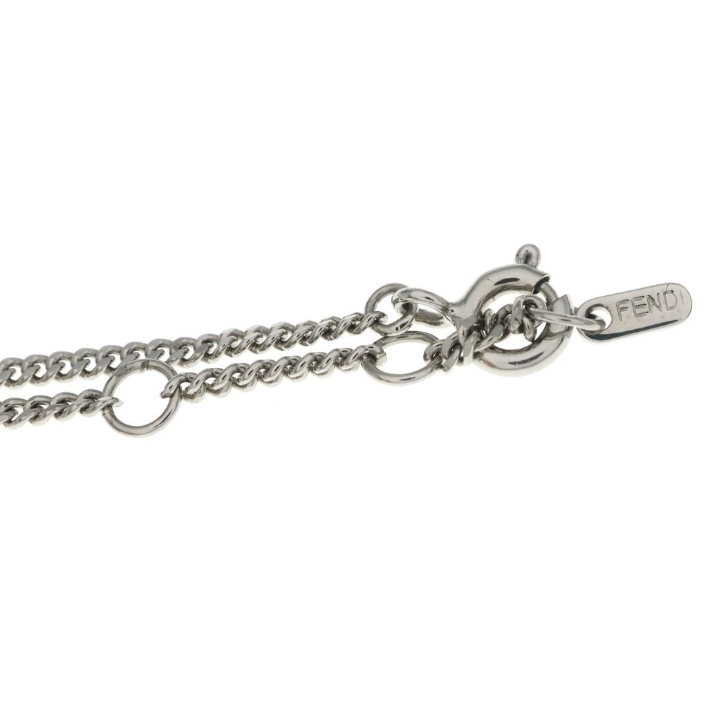 Fendi O'lock Bracelet Rhinestone Metal Silver — view 5