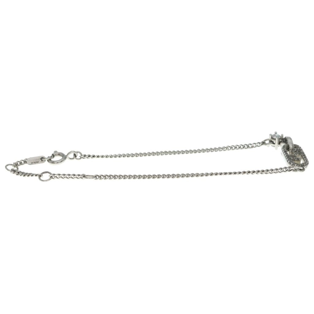 Fendi O'lock Bracelet Rhinestone Metal Silver — view 3