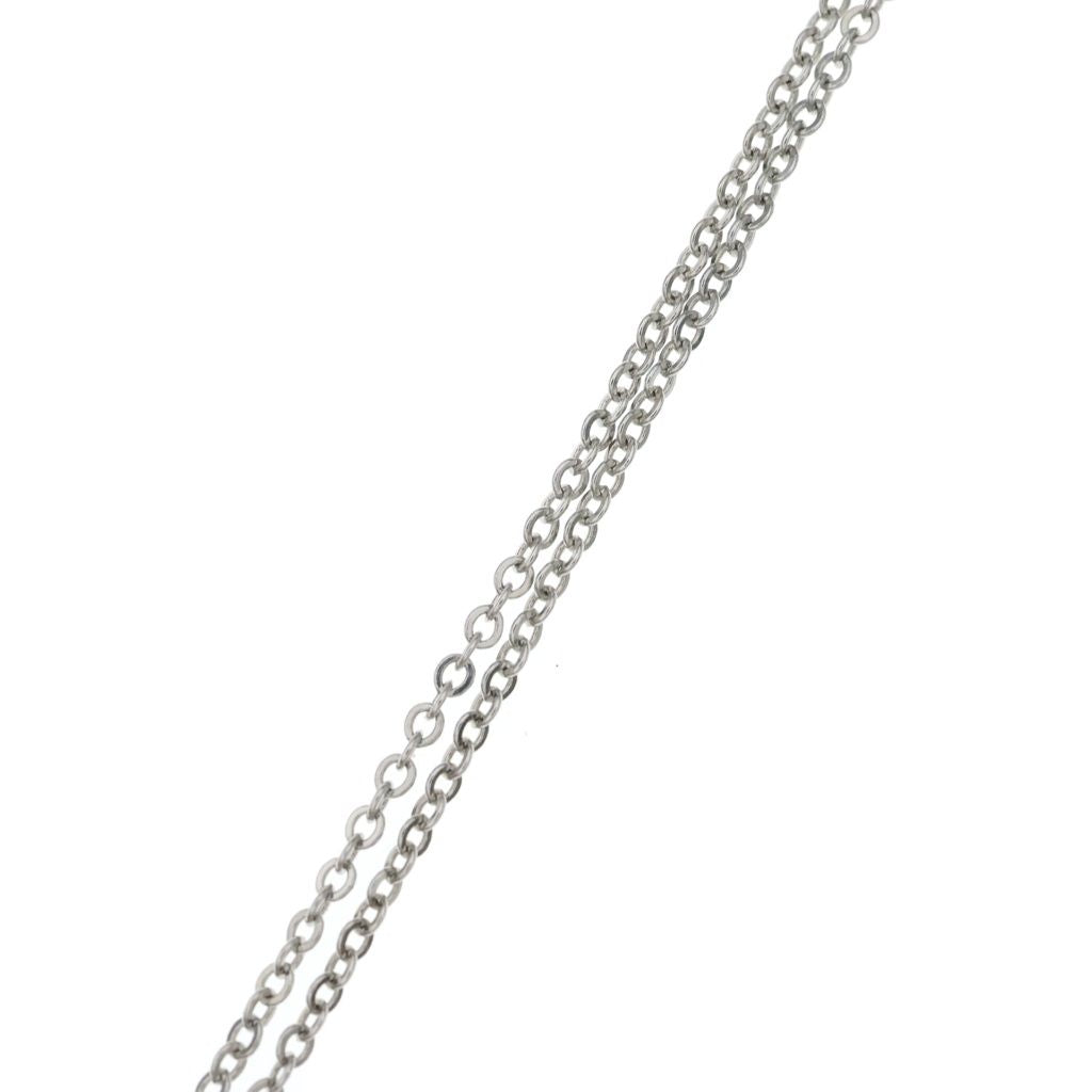 Chanel CC Logo Necklace Silver Metal — view 3