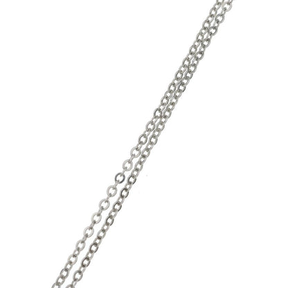 Chanel CC Logo Necklace Silver Metal — view 3