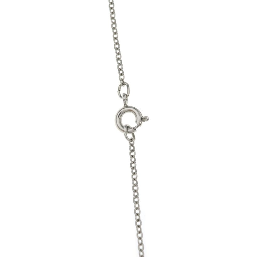 Chanel CC Logo Necklace Silver Metal — view 5