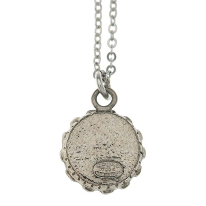 Chanel CC Logo Necklace Silver Metal — view 4