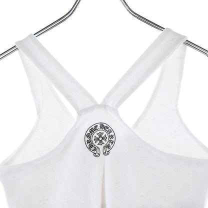 Chrome Hearts CH Plus All Over Print Rib Tank Top White — view 4