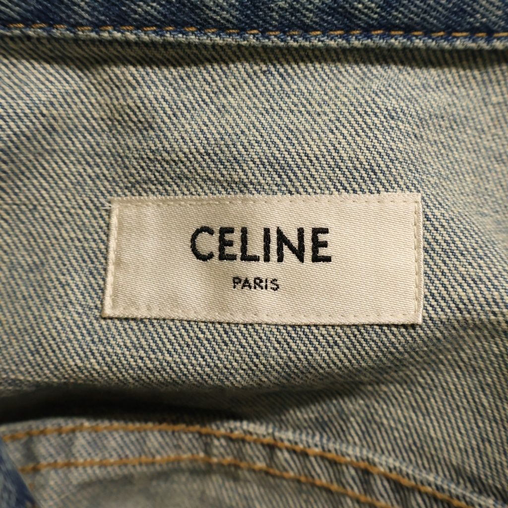 Celine Classic Trucker Denim Jacket Tracker Indigo — view 7