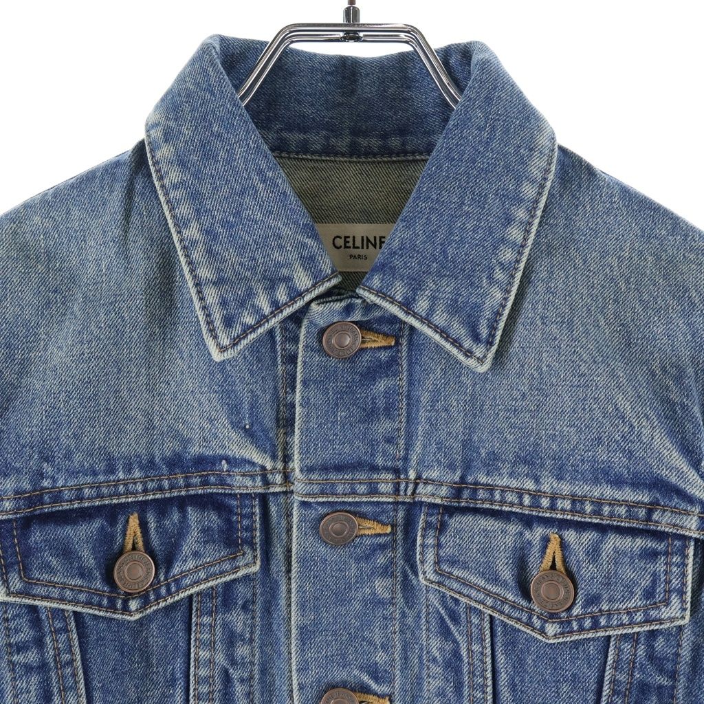 Celine Classic Trucker Denim Jacket Tracker Indigo — view 3