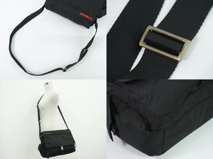 Prada Sports Line Shoulder Bag Pochette Nylon Black — view 6