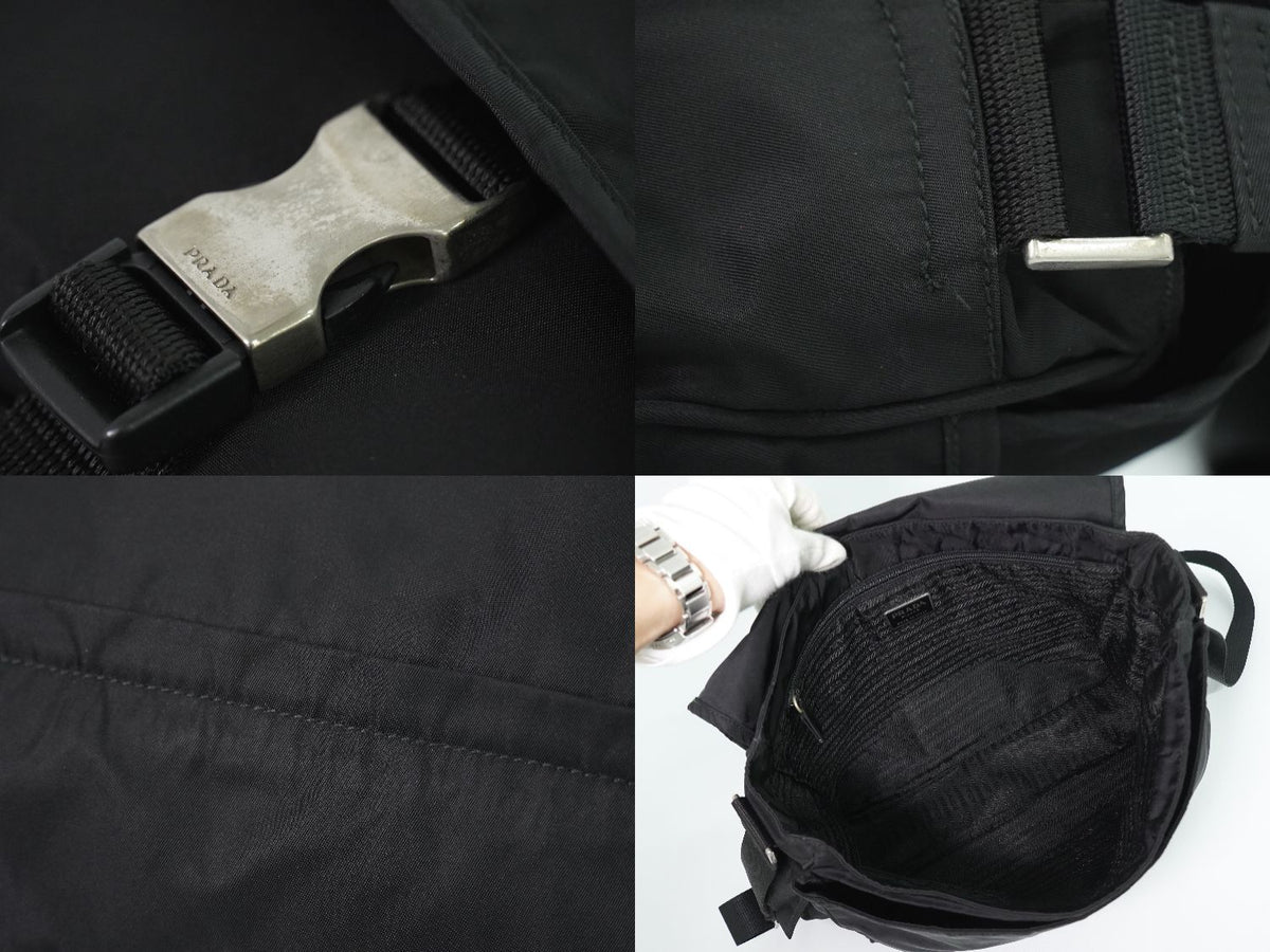 Prada Sports Line Shoulder Bag Pochette Nylon Black — view 7