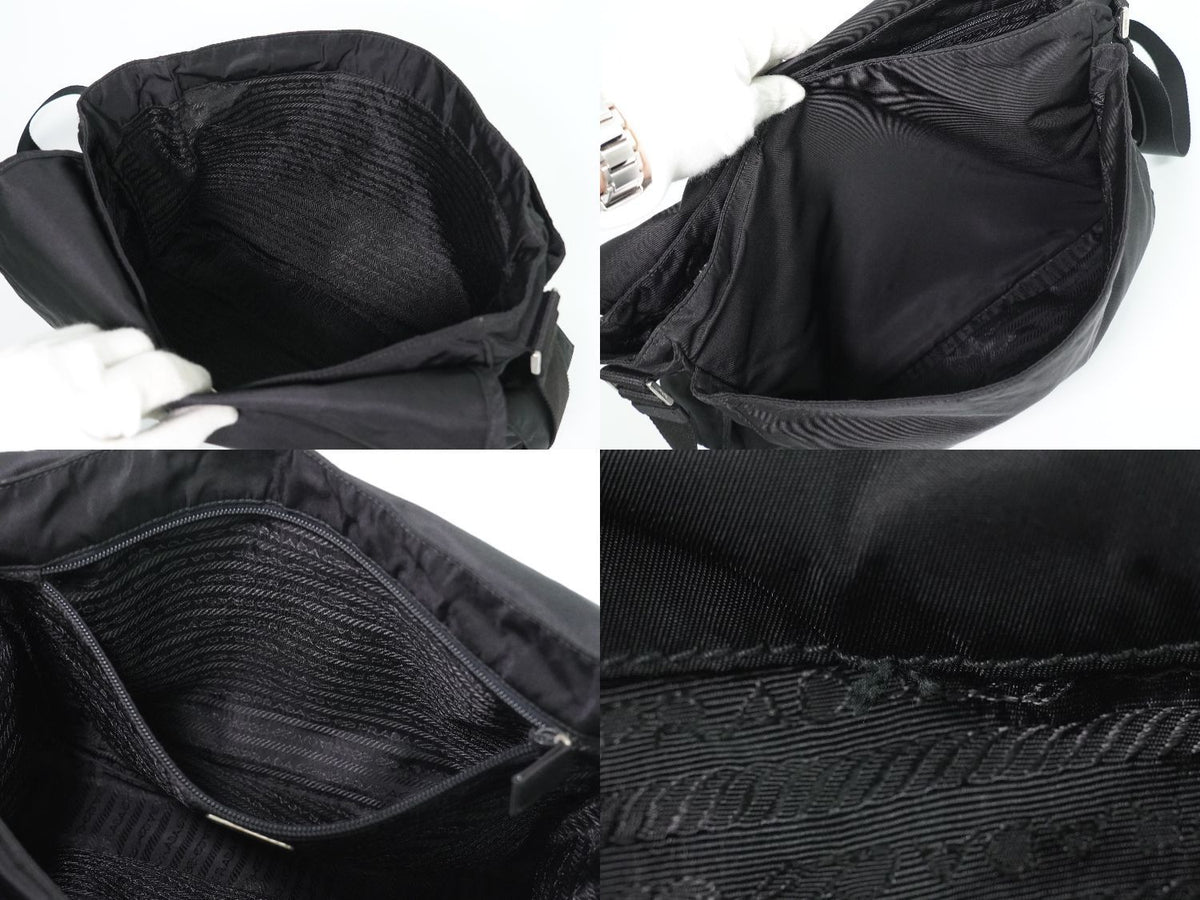 Prada Sports Line Shoulder Bag Pochette Nylon Black — view 8