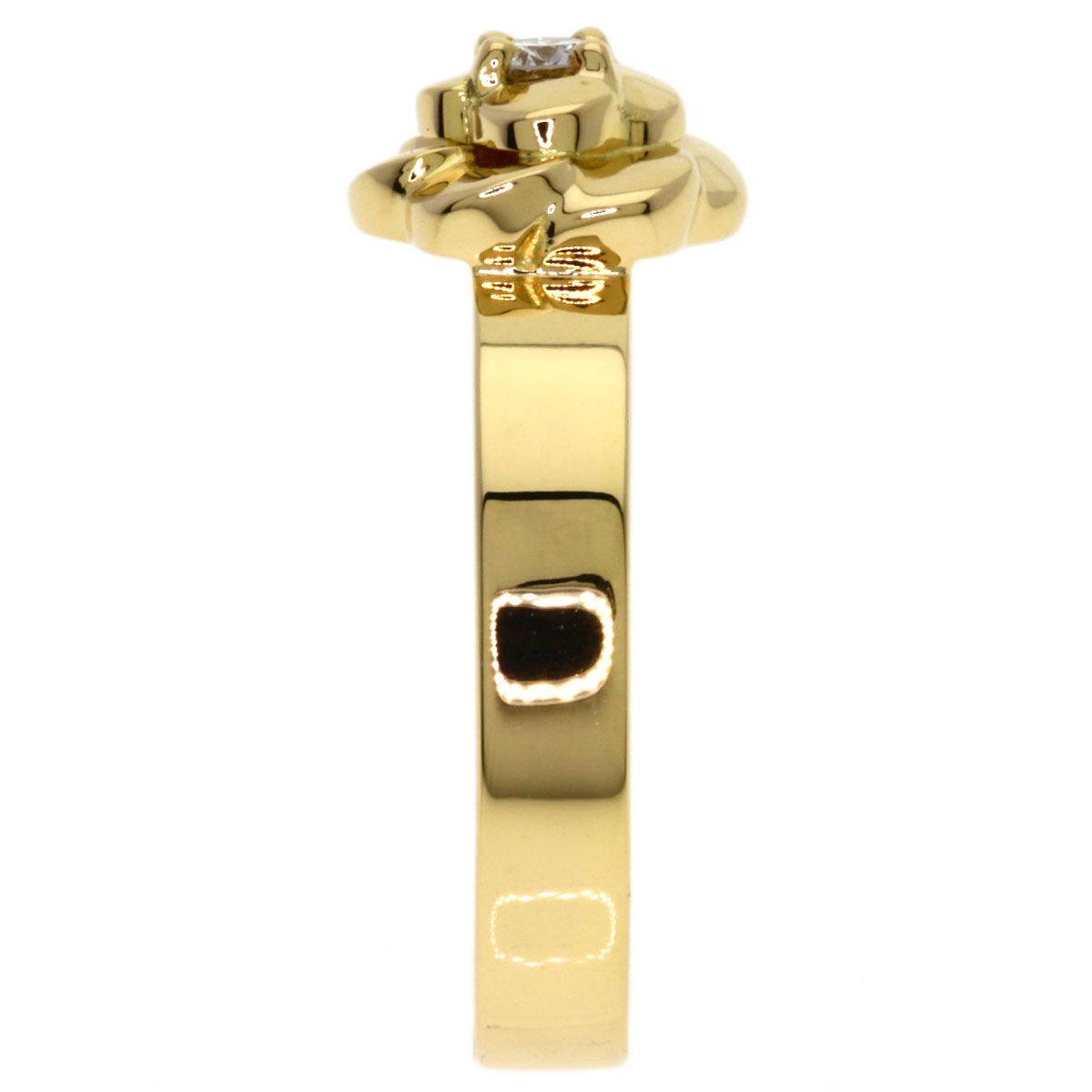 Chanel Camellia Diamond Ring 18K Yellow Gold — view 3