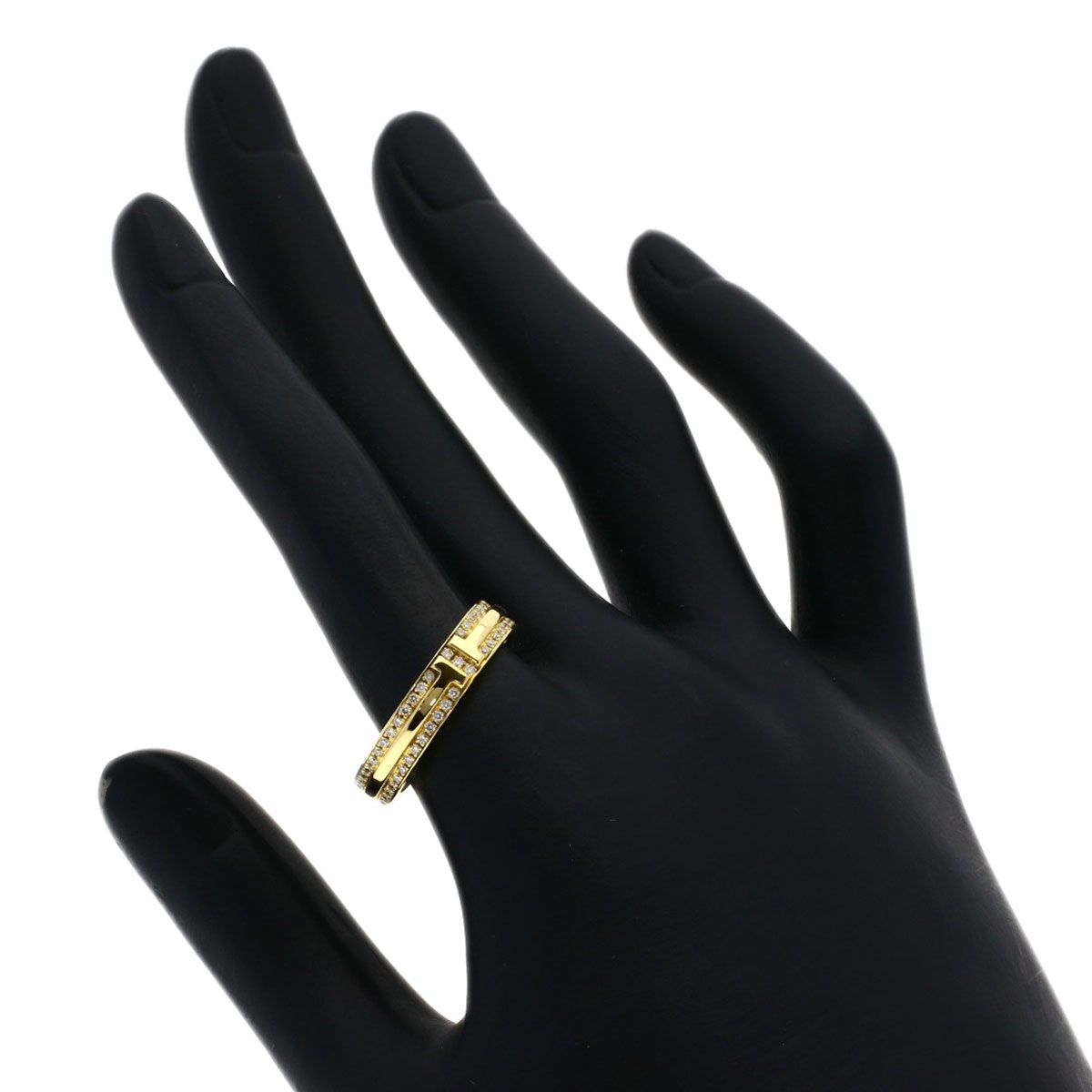 Tiffany & Co T Two Diamond Ring 18k Yellow Gold — view 5