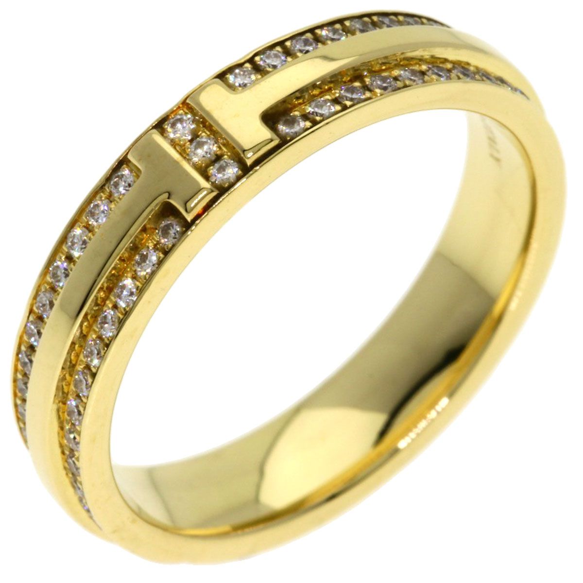 Tiffany & Co T Two Diamond Ring 18k Yellow Gold — view 2