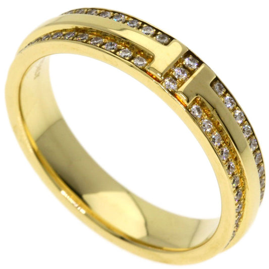 Tiffany & Co T Two Diamond Ring 18k Yellow Gold