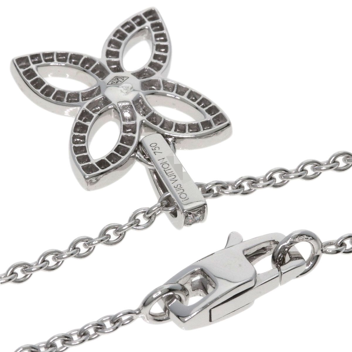 Louis Vuitton Pendentif Crackant Diamond Necklace 18k White Gold — view 2