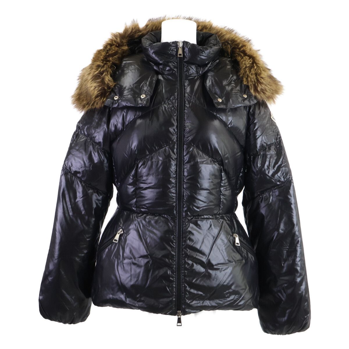 Moncler Laitue Faux Fur Hooded Down Jacket