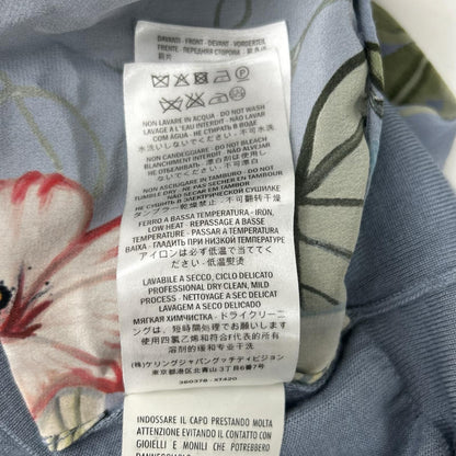 Gucci Light Blue Botanical Crew Neck Short Sleeve Top XS — view 6