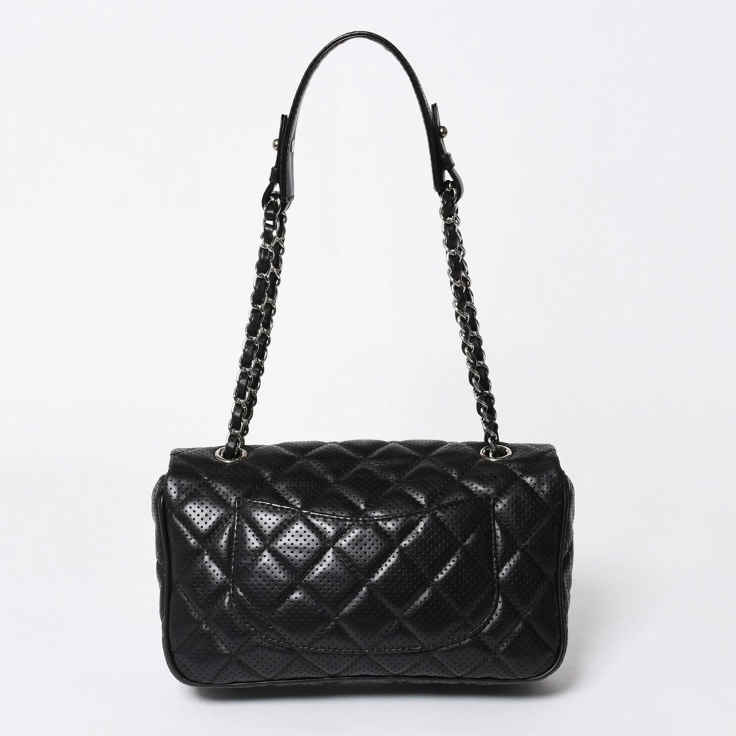 Chanel Quilted 25 Chain Bag CC Logo Lambskin Perforated Leather — view 2