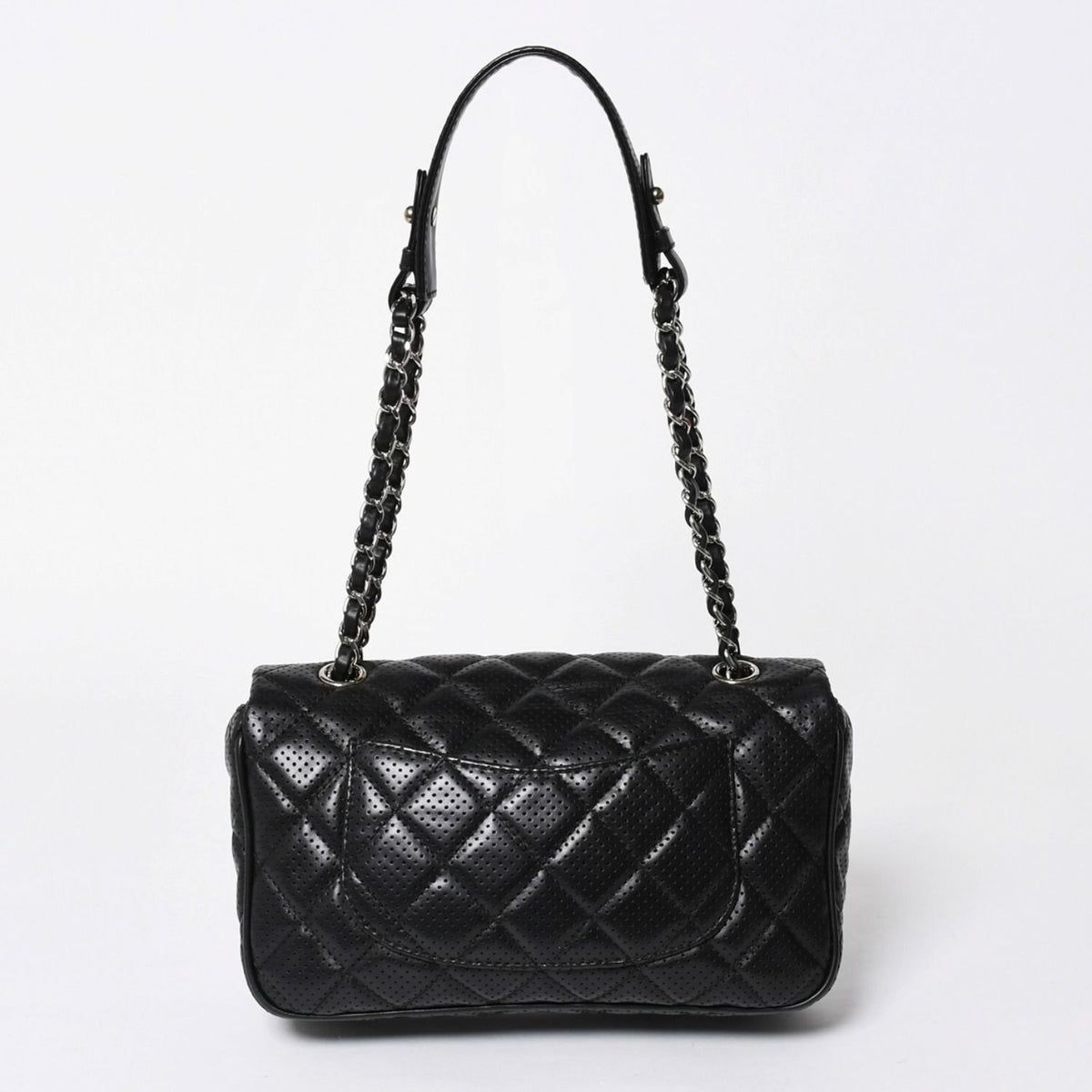 Chanel Quilted 25 Chain Bag CC Logo Lambskin Perforated Leather — view 2