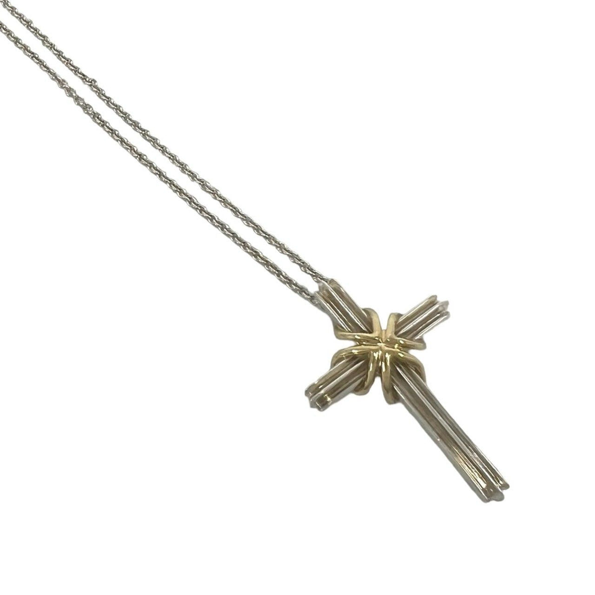 Tiffany & Co Vintage Signature Cross Necklace Silver — view 4