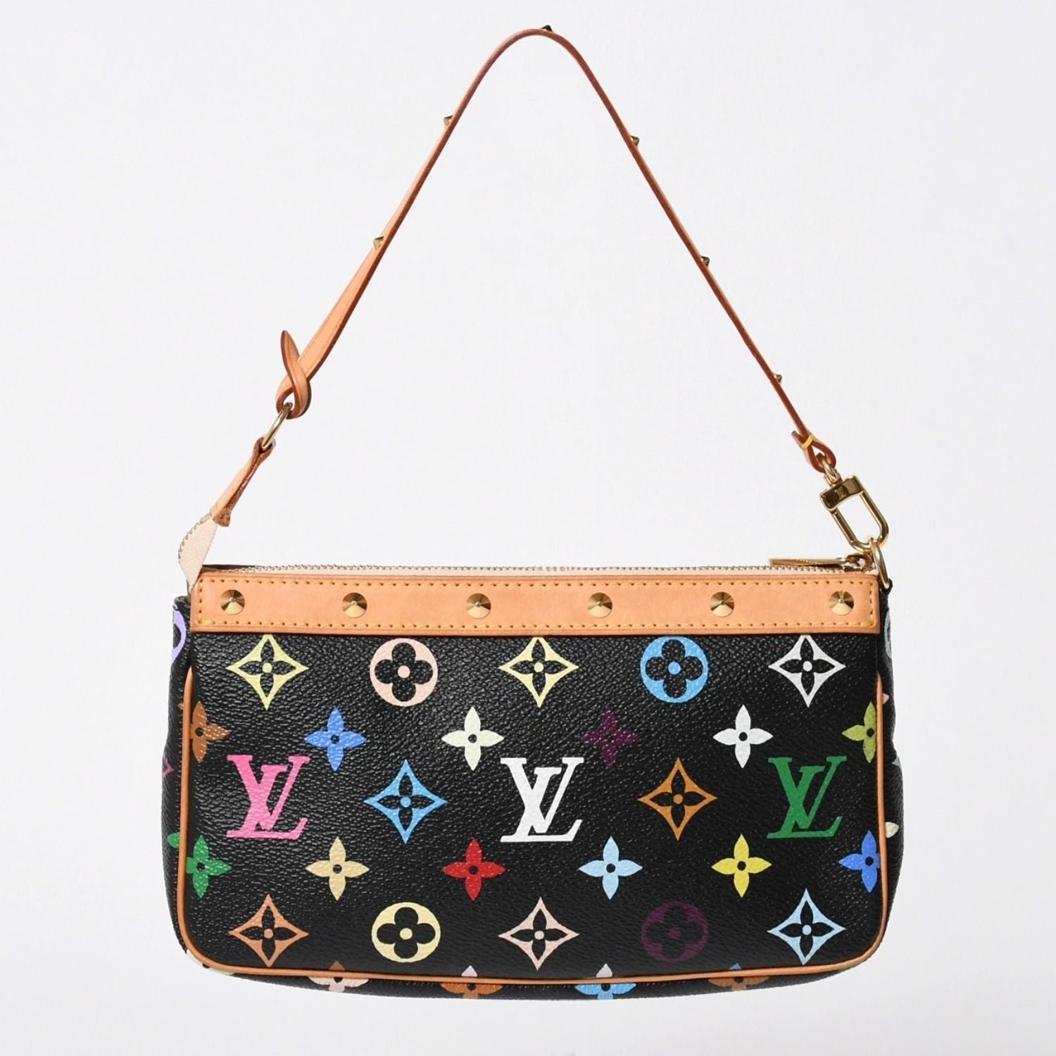 Louis Vuitton Pochette Accessoires Pouch Monogram Multicolor Black — view 2