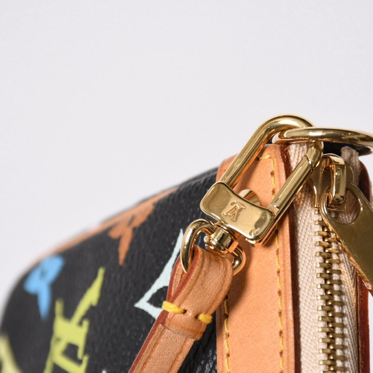 Louis Vuitton Pochette Accessoires Pouch Monogram Multicolor Black — view 6