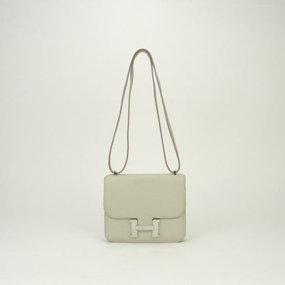 Hermes Constance 3 Mini 18 Constant 3 Mini 18 Shoulder Bag Swift Beton Bleu