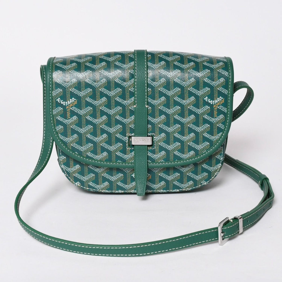 Goyard Cup Vert PM Shoulder Bag Green Silver