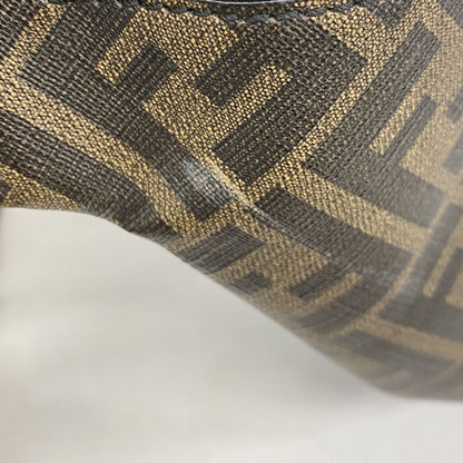 Fendi Waist Bag Zucca Leather Brown Silver — view 8