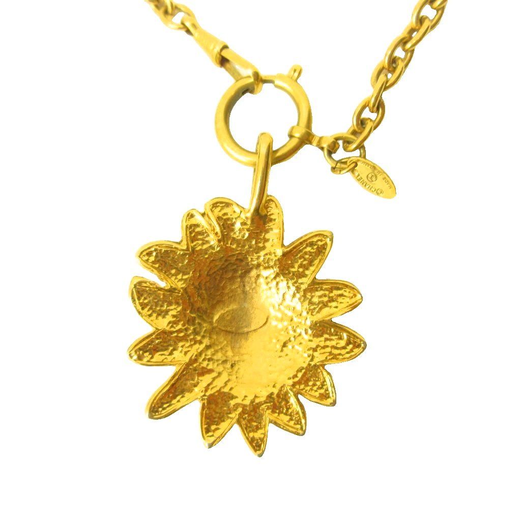 Chanel Long Pendant Chain Lion Gold Plated Necklace — view 2