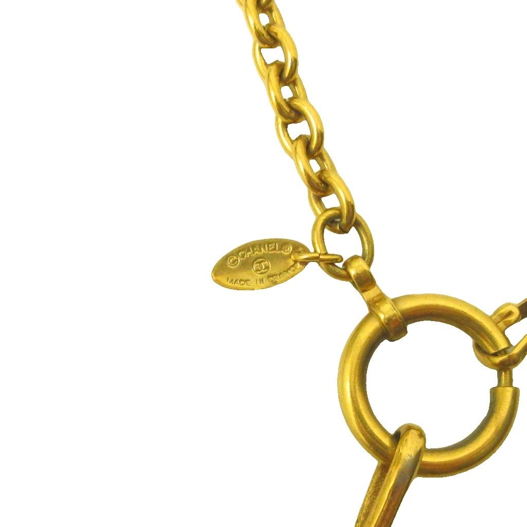 Chanel Long Pendant Chain Lion Gold Plated Necklace — view 5