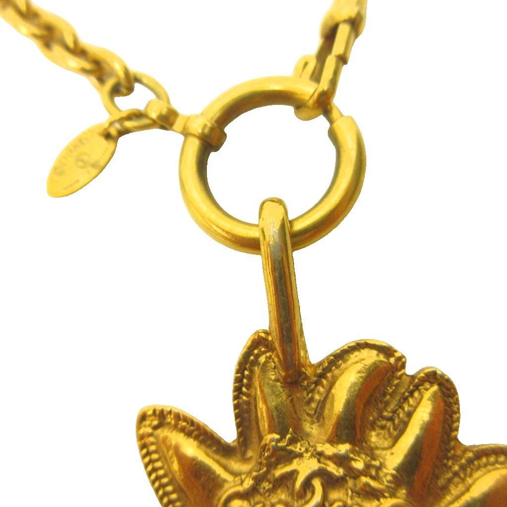 Chanel Long Pendant Chain Lion Gold Plated Necklace — view 7