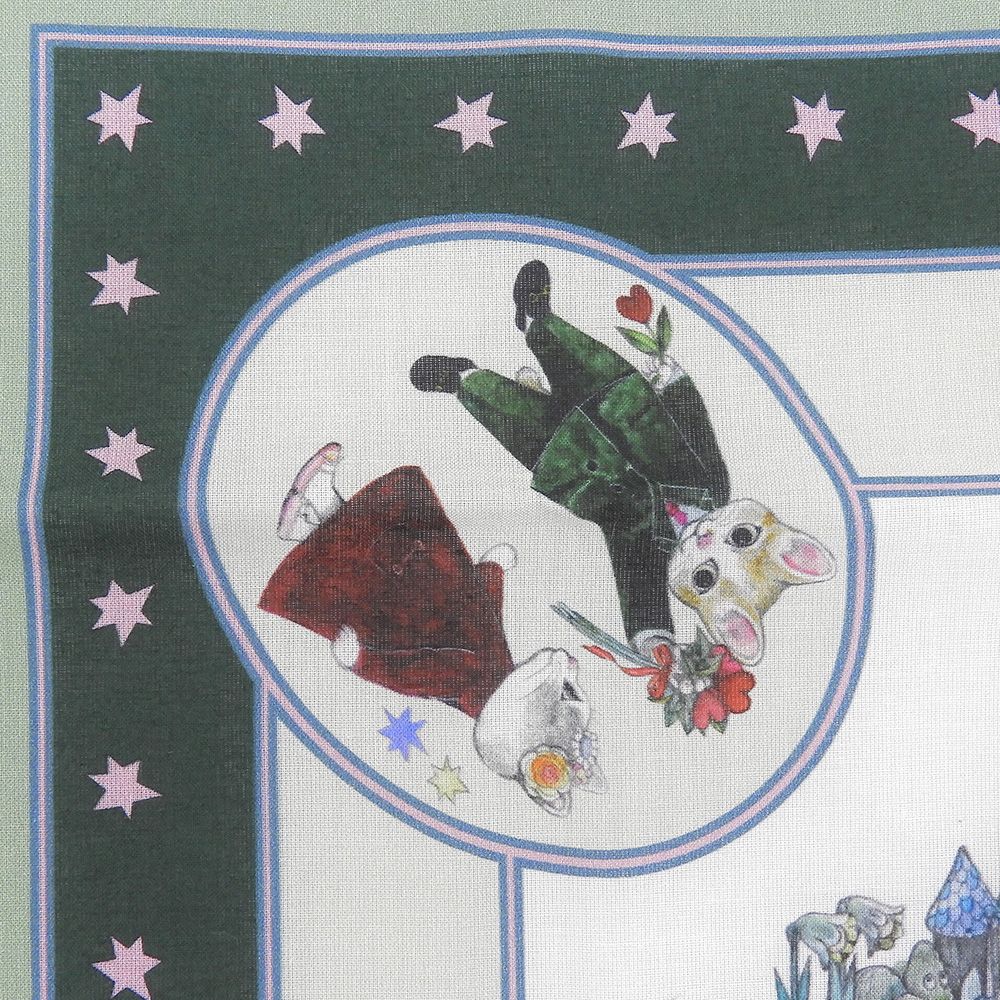Gucci Released Yuko Higuchi Collaboration Cotton Scarf Handkerchief Green — view 3