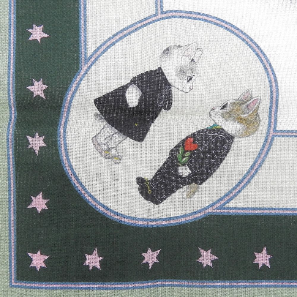 Gucci Released Yuko Higuchi Collaboration Cotton Scarf Handkerchief Green — view 6