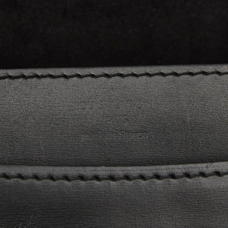 Louis Vuitton Pochette Louise MM Chain Shoulder Bag Noir Black Leather — view 8