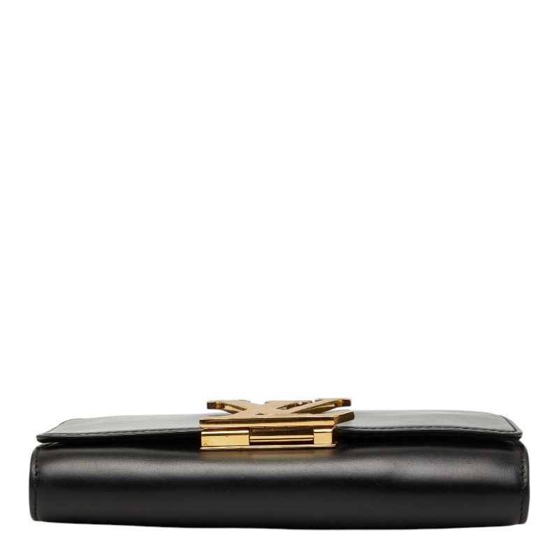 Louis Vuitton Pochette Louise MM Chain Shoulder Bag Noir Black Leather — view 3