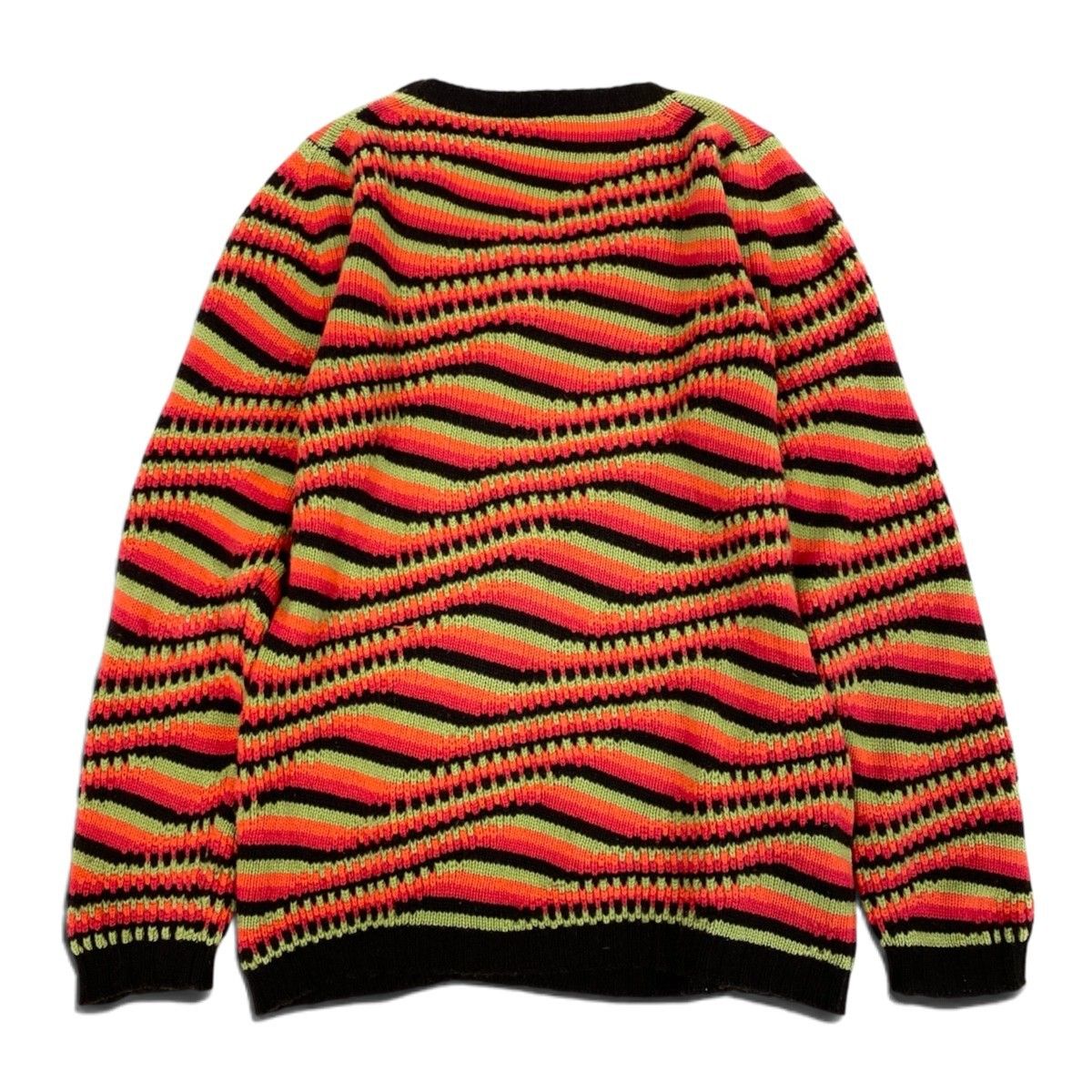 Prada Runway Wear Multi Border Cashmere Sweater Multicolor — view 3