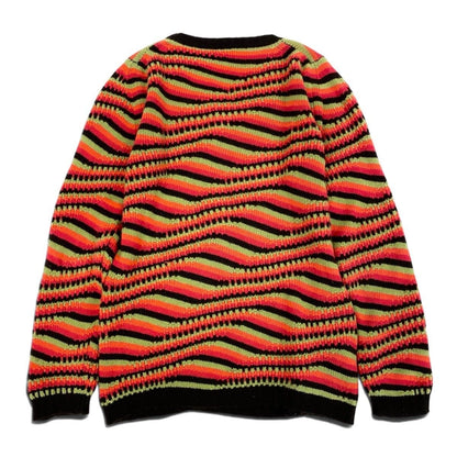 Prada Runway Wear Multi Border Cashmere Sweater Multicolor — view 3