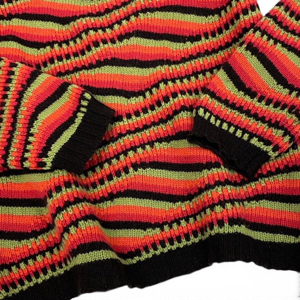 Prada Runway Wear Multi Border Cashmere Sweater Multicolor — view 5