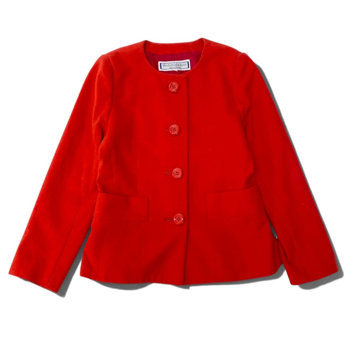 Saint Laurent Collarless Jacket Wool — view 2