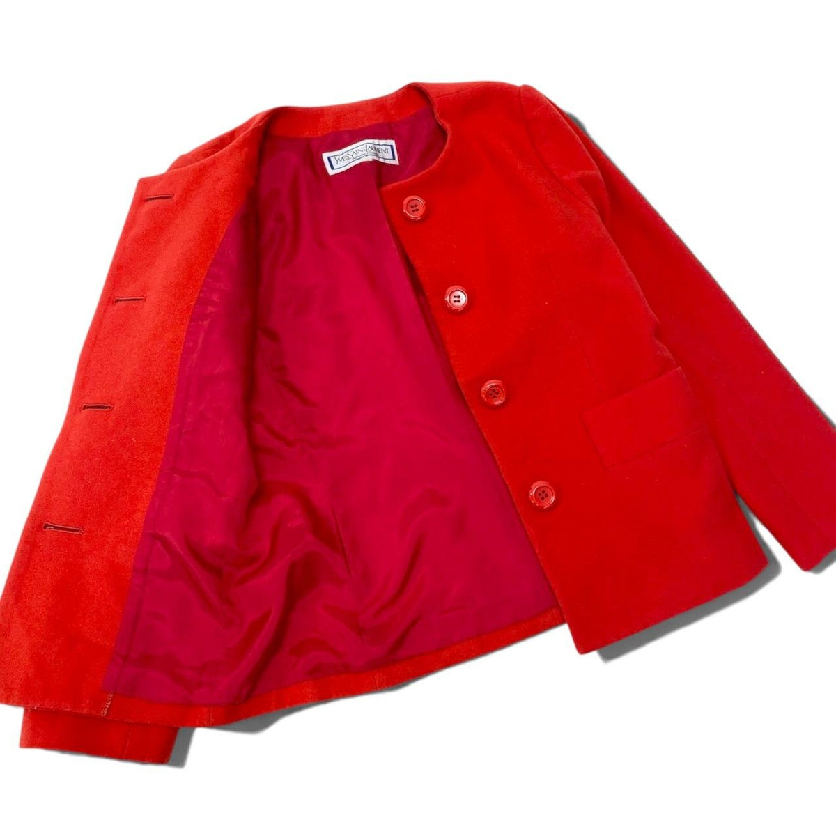 Saint Laurent Collarless Jacket Wool — view 4