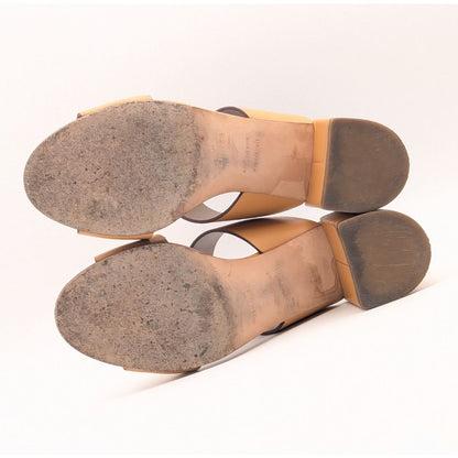 Hermes Ostia Sandals Heels Leather Beige — view 8
