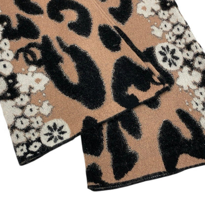 Chanel 23A Flare Knit Pants Cashmere Mix Brown Black White — view 7