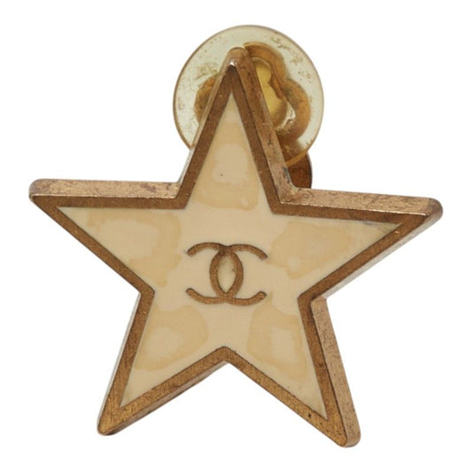 Chanel 01P CC Logo Earrings Gold Plated